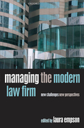 Cover of Managing the Modern Law Firm: New Challenges, New Perspectives