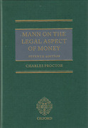 Cover of Mann on the Legal Aspect of Money