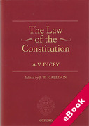 Cover of A.V. Dicey Volume 1: The Law of the Constitution (eBook)