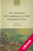 Cover of The Question of Competence in the European Union (eBook)
