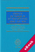 Cover of Choice of Venue in International Arbitration (eBook)