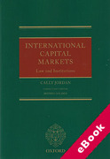 Cover of International Capital Markets: Law and Institutions (eBook)