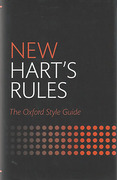 Cover of New Hart's Rules: The Oxford Style Guide