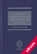 Cover of Coulson on Construction Adjudication (eBook)