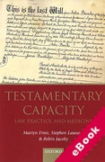 Cover of Testamentary Capacity: Law, Practice, and Medicine (eBook)