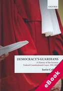 Cover of Democracy's Guardians: A History of the German Federal Constitutional Court, 1951-2001 (eBook)