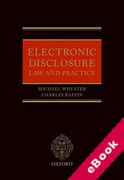 Cover of Electronic Disclosure Law and Practice (eBook)