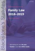 Cover of Blackstone's Statutes on Family Law 2018-2019