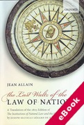 Cover of The Last Waltz of the Law of Nations: A Translation of The 1803 Edition of de Rayneval's The Institutions of Natural Law and the Law of Nations (eBook)
