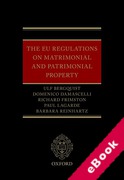 Cover of The EU Regulations on Matrimonial and Patrimonial Property (eBook)