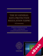 Cover of The EU General Data Protection Regulation (GDPR): A Commentary (Digital Pack) (eBook)