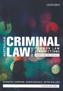 Cover of Australian Criminal Law in the Common Law Jurisdictions: Cases and Materials