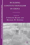 Cover of Building Constitutionalism in China