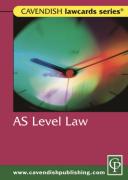 Cover of Cavendish Lawcards: AS Level Law