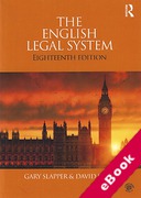 Cover of The English Legal System (eBook)
