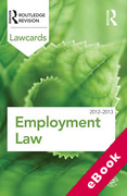 Cover of Routledge Lawcards: Employment Law 2012-2013 (eBook)