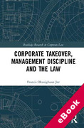 Cover of Corporate Takeover, Management Discipline and the Law (eBook)