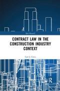 Cover of Contract Law in the Construction Industry Context