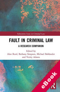 Cover of Fault in Criminal Law: A Research Companion (eBook)