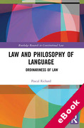 Cover of Law and Philosophy of Language: Ordinariness of Law (eBook)