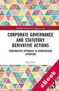 Cover of Corporate Governance and Statutory Derivative Actions: Comparative Approach to Shareholder Litigation (eBook)