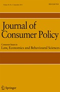 Cover of Journal of Consumer Policy: Consumer Issues in Law, Economics and Behavioural Sciences - Print + Basic Online