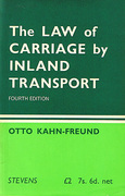Cover of The Law of Carriage by Inland Transport