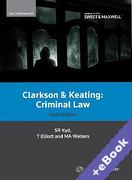 Cover of Clarkson and Keating: Criminal Law: Text and Materials (Book &#38; eBook Pack)
