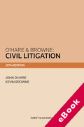 Cover of O'Hare &#38; Browne: Civil Litigation (eBook)