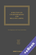 Cover of Scrutton on Charterparties and Bills of Lading 24th ed: 1st Supplement (Book &#38; eBook Pack)