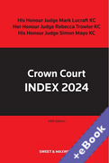 Cover of Crown Court Index 2024 (Book &#38; eBook Pack)