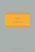 Cover of Phipson on Evidence 20th ed with 1st Supplement