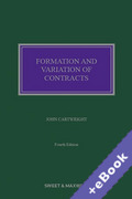 Cover of Formation and Variation of Contracts: The Agreement, Formalities, Consideration and Promissory Estoppel (Book &#38; eBook Pack)