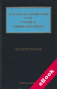 Cover of Analytical Commentary to the UNCITRAL Arbitration Rules (eBook)