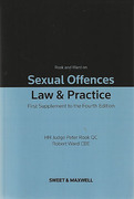 Cover of Sexual Offences: Law & Practice 4th ed: 1st Supplement