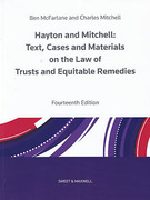 Cover of Hayton and Mitchell: Text, Cases and Materials on the Law of Trusts and Equitable Remedies