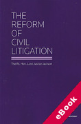 Cover of The Reform of Civil Litigation (eBook)