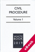 Cover of The White Book Service 2019: Civil Procedure Volume 1 only (eBook)