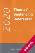 Cover of Thomas' Sentencing Referencer 2020 (eBook)