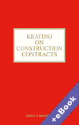 Cover of Keating on Construction Contracts: 11th ed with 2nd Supplement (Book & eBook Pack)