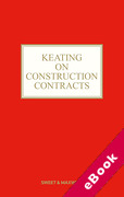 Cover of Keating on Construction Contracts: 11th ed with 2nd Supplement (eBook)