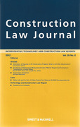 Cover of Construction Law Journal: Issues Only