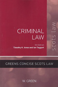 Cover of Criminal Law: Green's Concise Scots Law