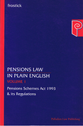 Cover of Pensions Law in Plain English: Pension Schemes Act 1993 & Its Regulators